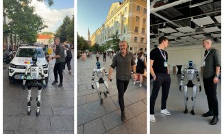 Robotul care a făcut senzație în Cluj. Cine este românul stabilit în Silicon Valley care l-a adus în centrul orașului și care e povestea lui