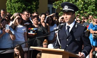Start în cariera de polițist: 288  de viitori agenți au depus astăzi jurământul la Școala de Agenți de Poliție „Septimiu Mureșan”