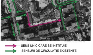 Sens unic în zona școlii Alexandru Vaida Voevod