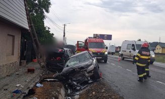 Accident rutier la intrarea în Gilău: trei persoane, evaluate de echipajele SMURD