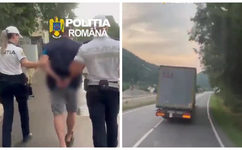 Un șofer a fost arestat la Cluj după ce a condus beat și a intrat cu TIR-ul în mai multe mașini