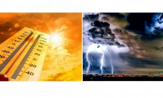 Noi avertizări de vreme extremă! Clujul trece de la caniculă la furtuni severe: ploi, vijelii puternice, grindină și descărcări electrice
