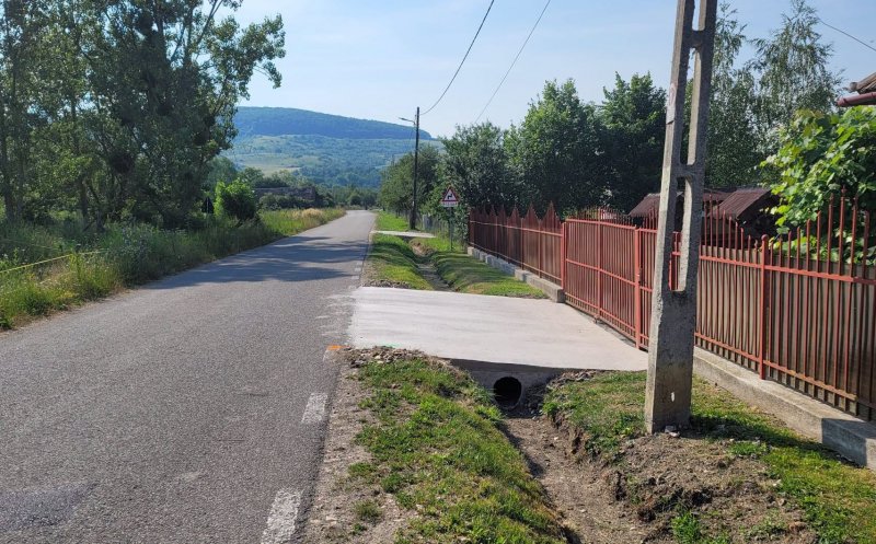 Lucrări finalizate pe un drum județean din Cluj. S-au realizat și accese la proprietăți