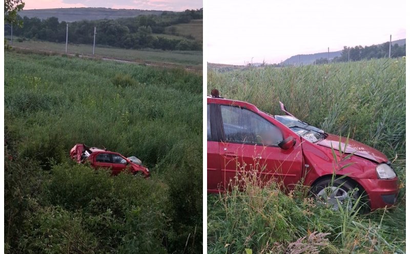 Accident pe un drum din Cluj. Un șofer a fost scos din mașină de pompieri și transportat la spital