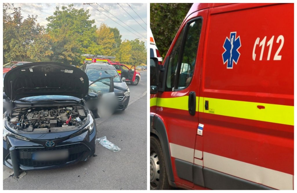 Accident la primele ore ale dimineții în Cluj-Napoca. Un bărbat a ajuns la spital