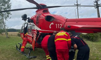 Mobilizare impresionantă în Cluj după un accident GRAV. Elicopterul SMURD intervine pentru două victime în stare critică