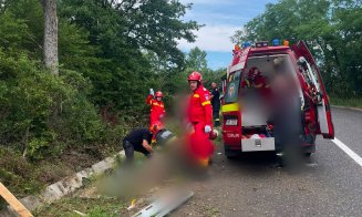 Mobilizare impresionantă în Cluj după un accident GRAV. Elicopterul SMURD intervine pentru două victime în stare critică