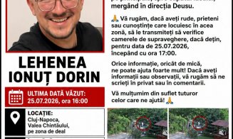 APEL disperat pe Facebook la 4 zile de la dispariția unui bărbat din Cluj: ”AVEM NEVOIE DE AJUTOR SĂ-L GĂSIM PE LEHENEA IONUȚ DORIN”