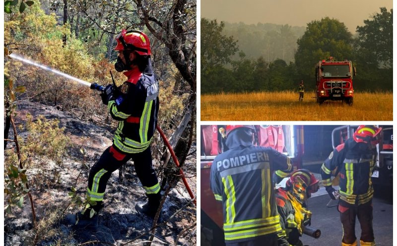 Pompierii români, în mijlocul infernului din Franța. Intervenție pentru salvarea locuințelor