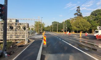 FOTO. Așa arată noul pod provizoriu construit pentru a menține legătura peste Someș până se reface vechiul Garibaldi