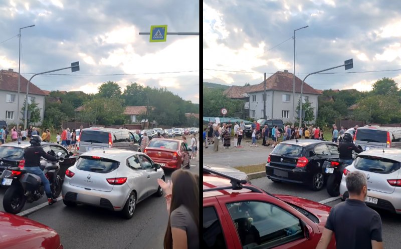 Protest în localitatea Vâlcele, pe DN1 / Prea multe ACCIDENTE