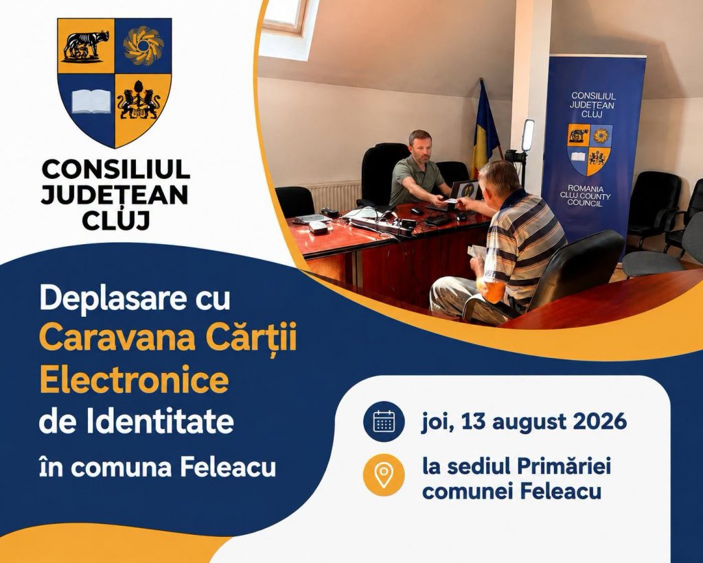 Caravana Cărții Electronice de Identitate, într-o nouă comună din Cluj