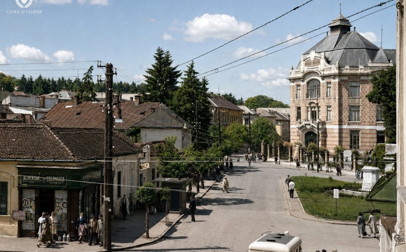 Vedere asupra Bibliotecii Central Universitare din Cluj-Napoca, cca.1959