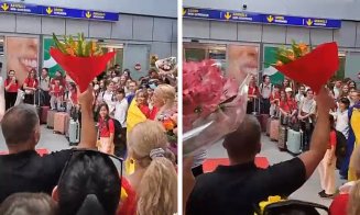 Sărbătoare la terminalul sosiri de pe aeroportul din Cluj-Napoca