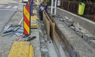 Reparații pe un drum județean aflat în apropiere de Cluj-Napoca