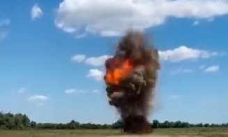 Dronă căzută pe teritoriul României, detonată controlat de specialiștii MApN