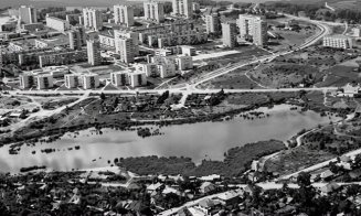 O imagine aeriană surprinsă în 1970, care oferă o perspectivă spectaculoasă asupra unei părți a cartierului Gheorgheni