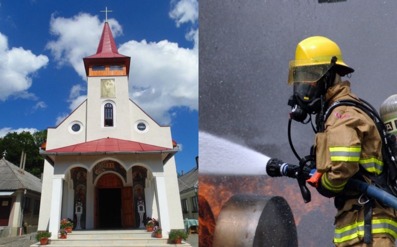 Incendiu la o mănăstire din Cluj: chilii și anexe, cuprinse de flăcări. Pompieri din alte județe, chemați în sprijin