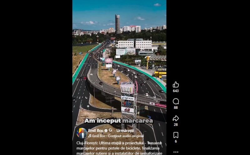 Primul tronson al Centurii Metropolitane a intrat pe ultima sută de metri. Boc, pe șantierul Cluj-Florești