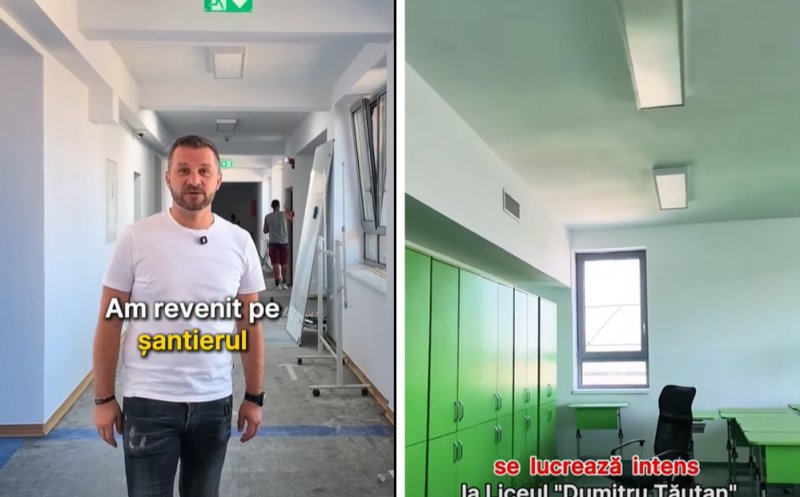 Primarul Floreștiului, veste bună de pe șantierul Liceului Dumitru Tăuțan: „Se lucrează intens la finisajele interioare”
