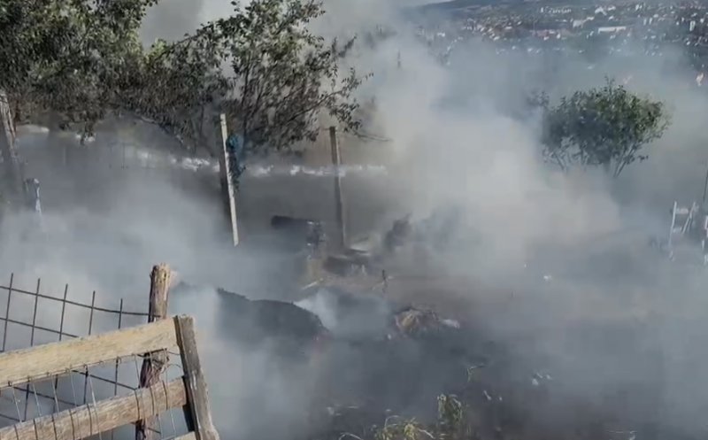 Incendiu de vegetație uscată în Cluj-Napoca. Pompierii au intervenit cu trei autospeciale