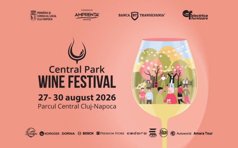 Central Park Wine Festival are loc în perioada 27–30 august. Tradiția ultimului weekend de vară revine la Cluj-Napoca