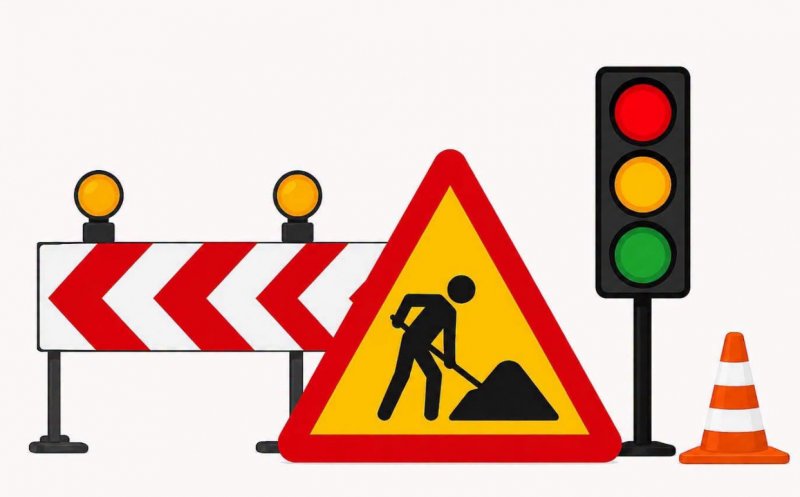 Restricții de circulație între Mihăiești și Topa Mică. Șoferii sunt nevoiți să aștepte la semafor