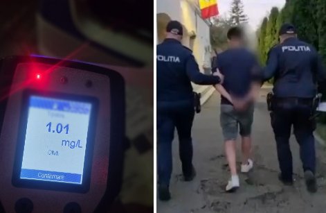 La volan, la 2 noaptea, cu 1,01 mg/l alcool. Tânăr de 27 de ani, tras pe dreapta și reținut de polițiștii clujeni