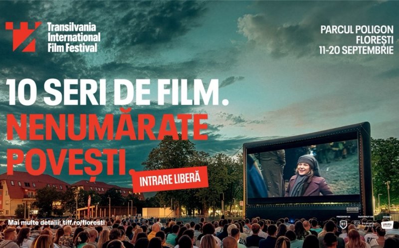 TIFF Florești: zece seri de film în aer liber, între 11 și 20 septembrie, în Parcul Poligon