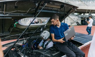 Cluj Arena, pistă pentru mașina viitorului! Studenții UTCN își testează bolidul solar înaintea marii competiții