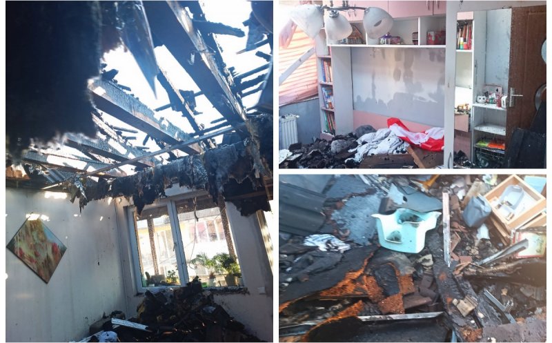 Apel la solidaritate pentru familia unui elev de clasa a VII-a, rămasă fără locuință după incendiul devastator din Florești