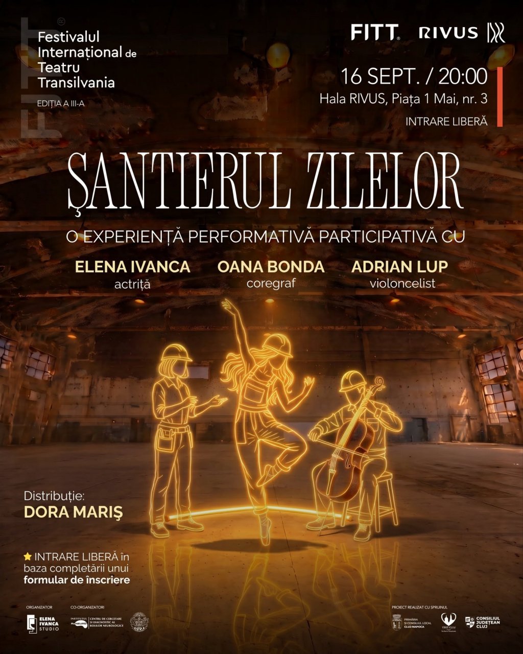 De la hala cuptoarelor, spre scena artelor: Hala cu Arcade din RIVUS pre-deschide Festivalul Internațional de Teatru Transilvania