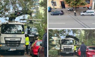 Echipele de ridicări au luat cu „asalt” străzile din Cluj. Mașini ridicate și amenzi pe bandă rulantă