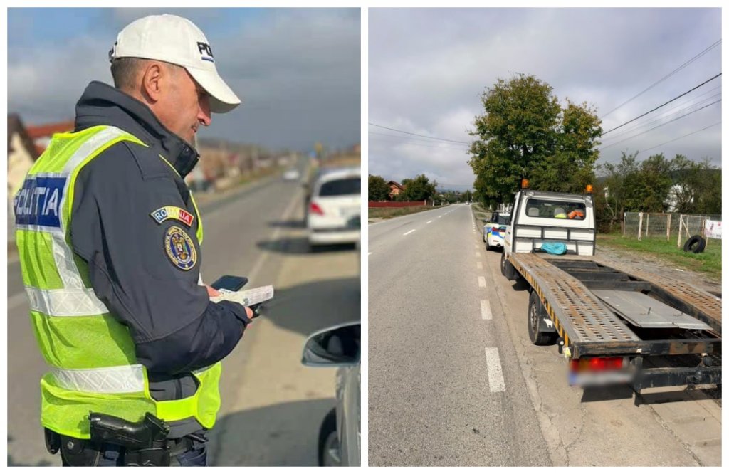 Razie pe drumurile din Cluj. Polițiștii au verificat peste 130 de mașini / Câte permise au fost reținute
