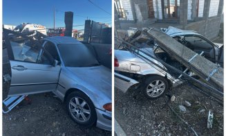 Accident grav în Cluj! Bărbat inconștient, blocat în autoturism. Copil de șapte, în stare critică / Trafic blocat