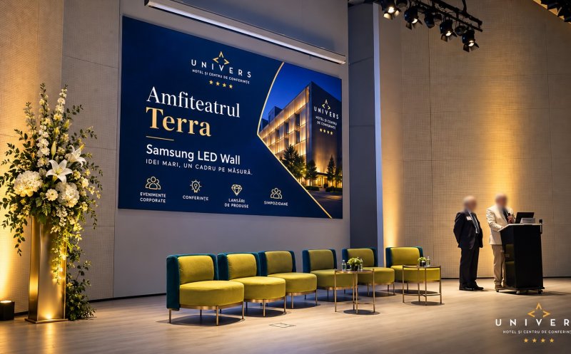 Noutăți de octombrie la Hotel Univers Cluj: Amfiteatrul Terra, dotat cu un LED Wall performant + preparate de sezon și oferte speciale