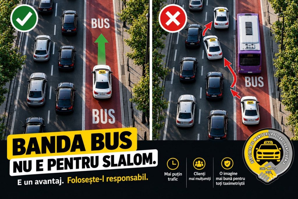 Avertisment chiar de la colegii de breaslă: "Banda de BUS nu e pentru slalom!"