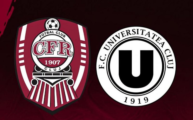 Derby-ul Clujului se joacă azi. CFR și Universitatea se întâlnesc în Gruia