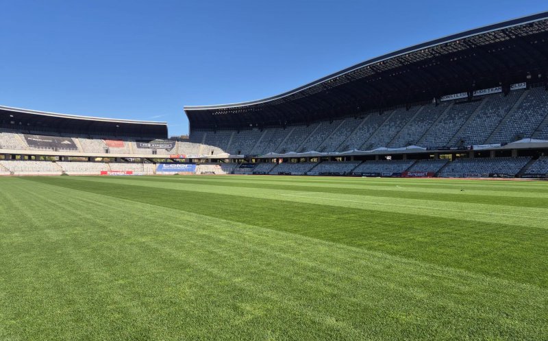 Cum arată gazonul de pe Cluj Arena înaintea meciului „U” Cluj - Rapid
