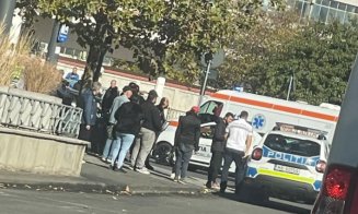 Accident la Gară. Au intervenit două echipaje de poliție și o ambulanță