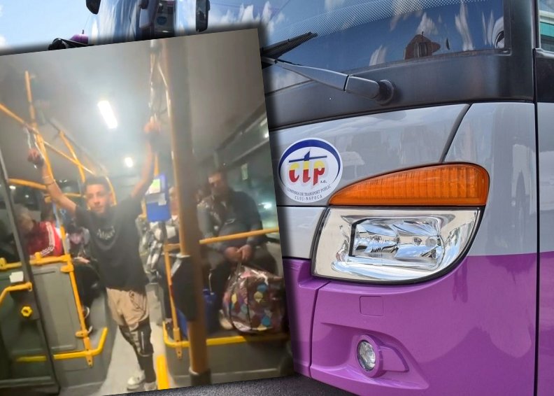 Golănașul de 15 ani filmat în timp ce făcea scandal într-un autobuz CTP, identificat și amendat / Pe când noi razii cu jandarmi și polițiști în autobuze?