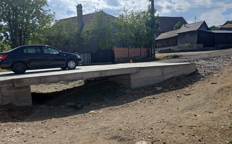Pod nou într-o localitate din județul Cluj. Cât au costat lucrările