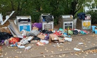 Situația gunoaielor din Mănăștur persistă. Deșeurile se adună în jurul containerelor