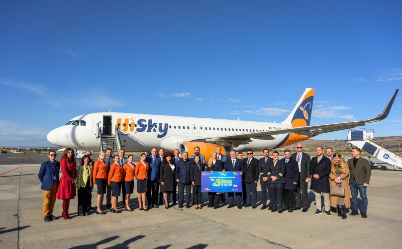 Pasagerul cu numărul 3 milioane în 2026, sărbătorit la Aeroportul Cluj. Tișe: „Obiectivul, 10 mil. în 2045. Pregătim zborul spre New York”