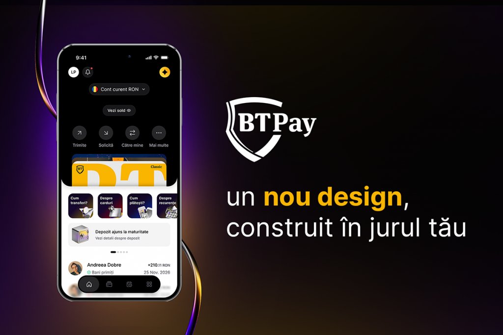 BT Pay își schimbă designul și reorganizează accesul la serviciile digitale