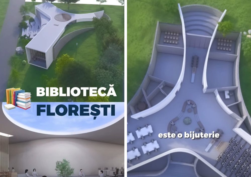 Cum va arăta viitoarea bibliotecă din Florești. Primarul: „Este o bijuterie”