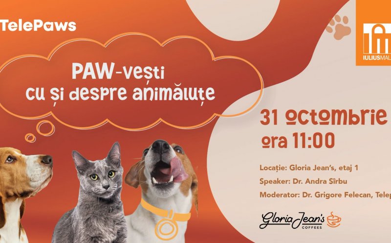 Halloween special, la Iulius Mall Cluj: parada costumelor, plimbare în parc și PAW-vești despre animăluțe
